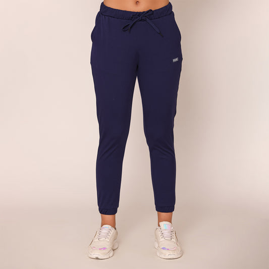 Slim Fit Joggers For Women-Ink Blue