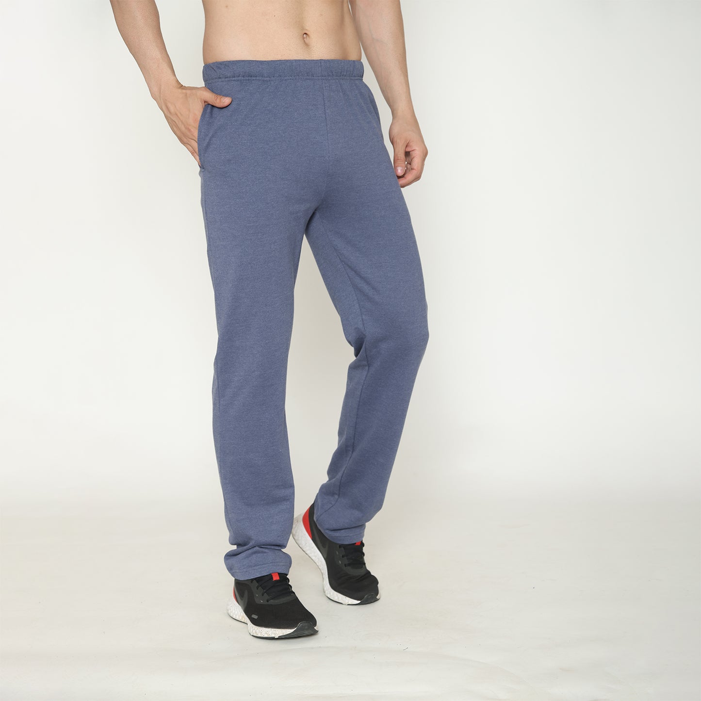Men's Plain Knitted Lower - Light Navy