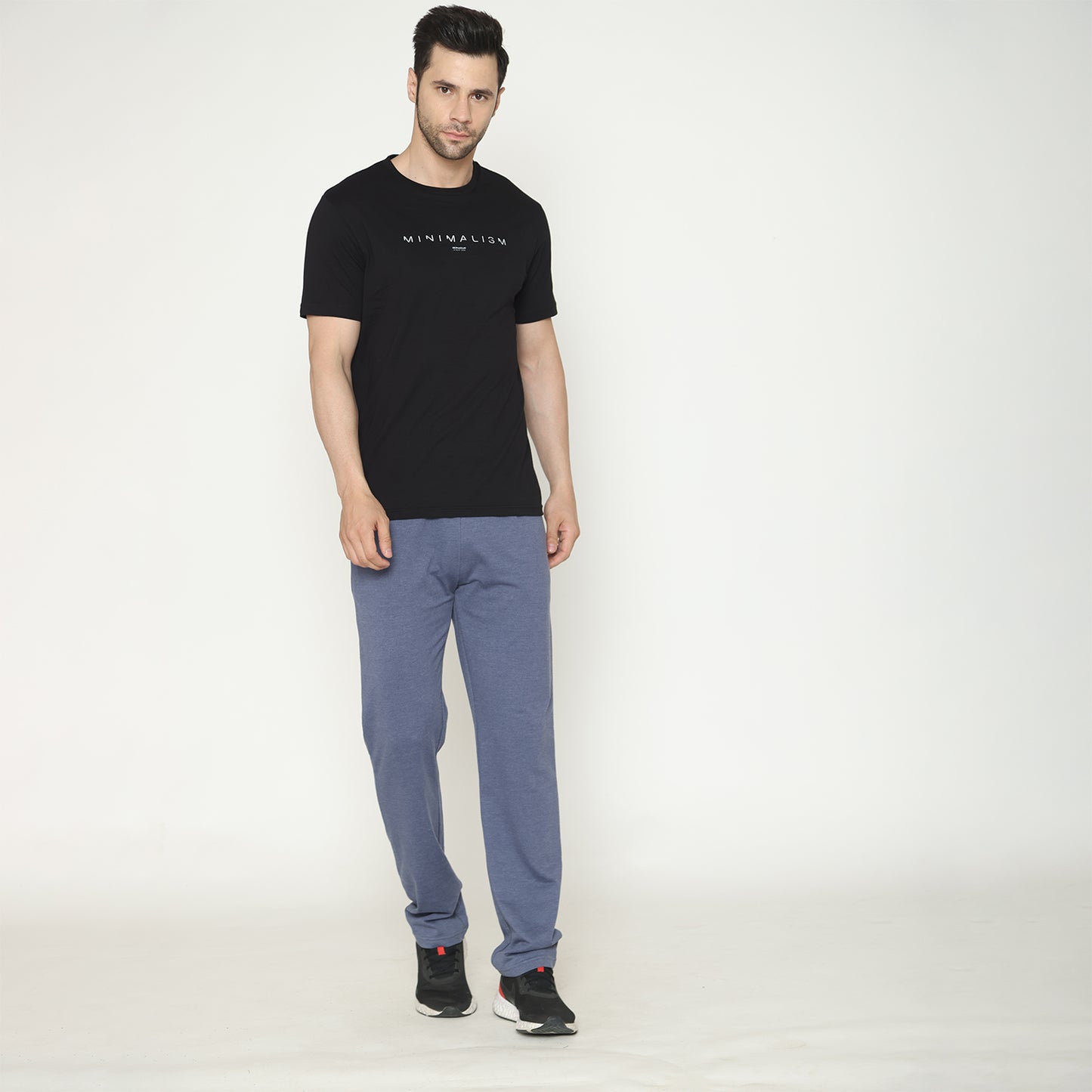 Men's Plain Knitted Lower - Light Navy