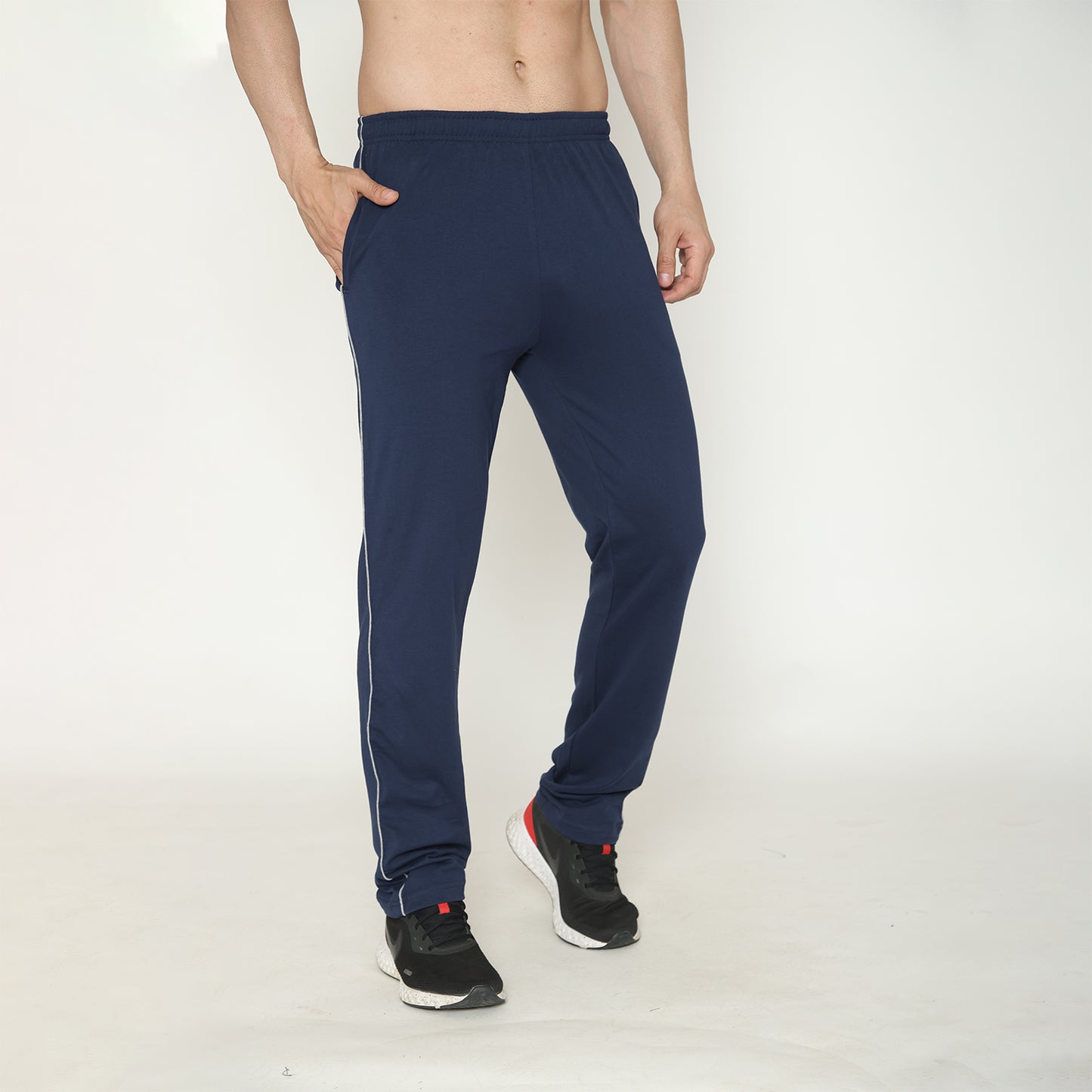 Men's Solid Track Pant - Navy