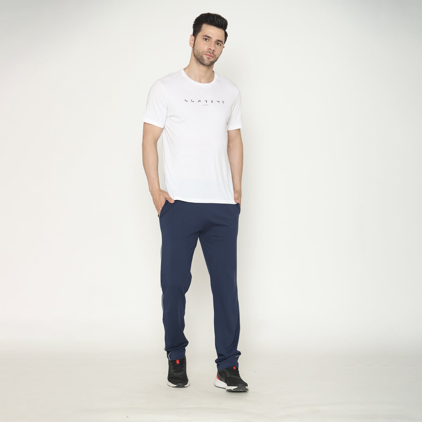 Men's Solid Track Pant - Navy