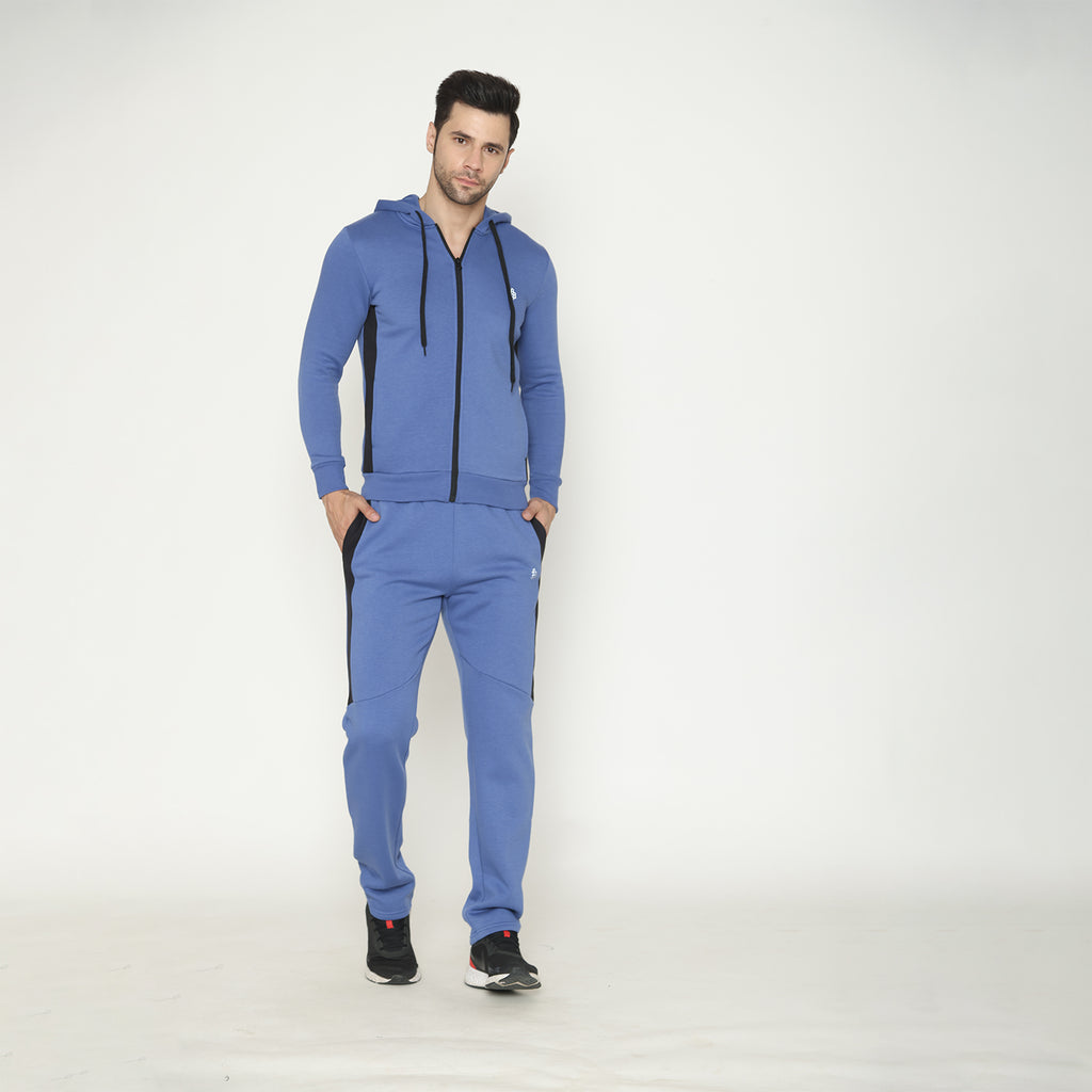 Men's Solid Track Suit - Dutch Blue