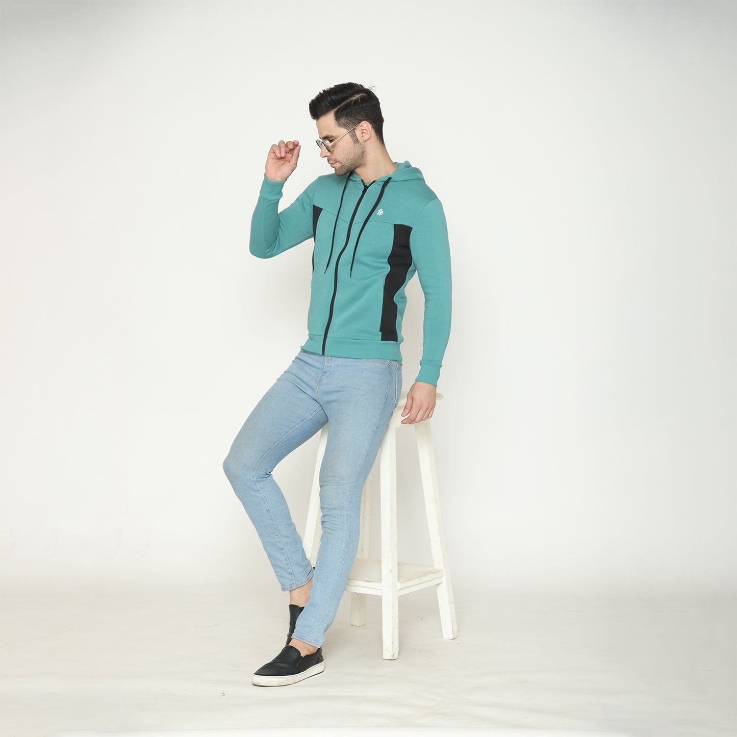Men's Hoodie Jacket - Aqua