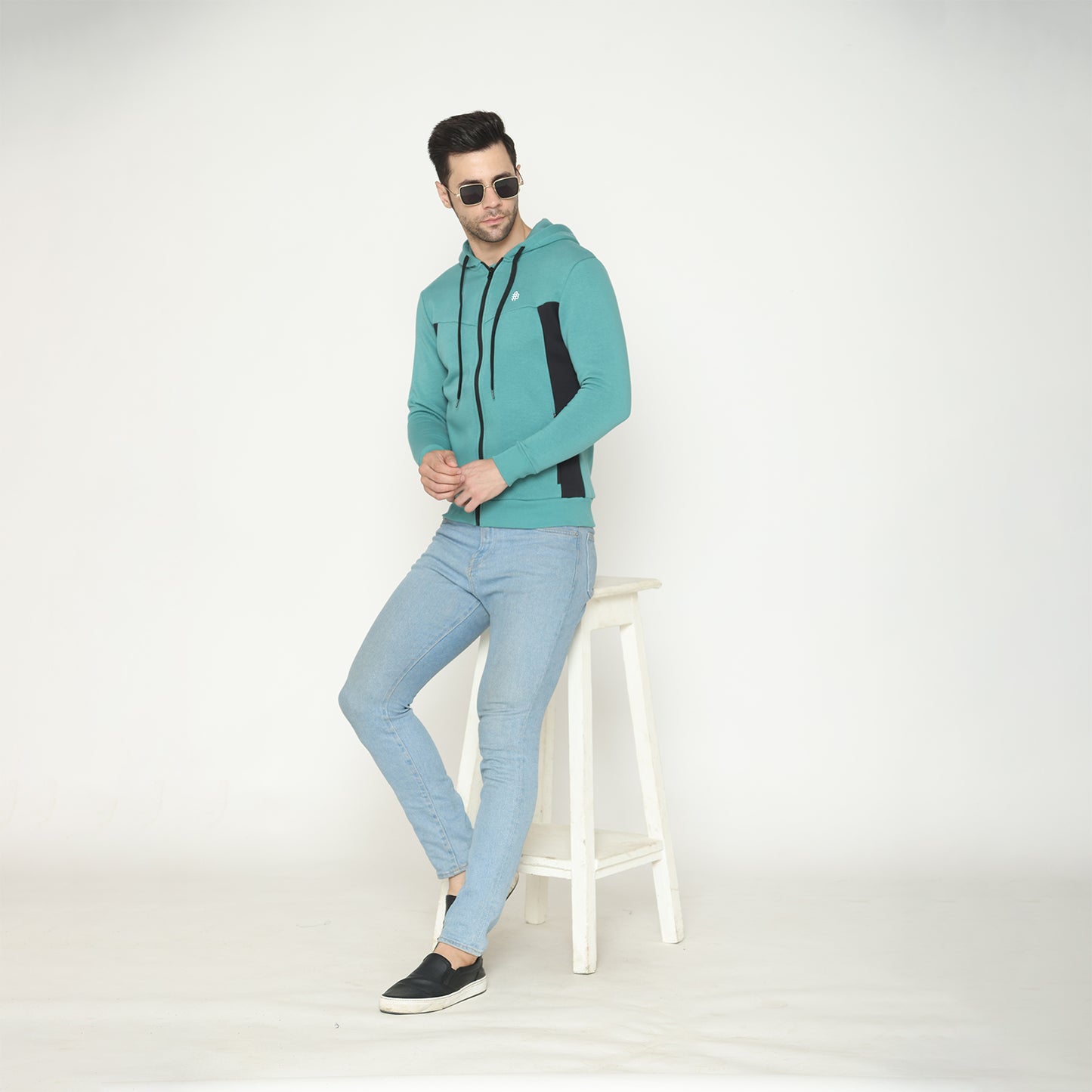 Men's Hoodie Jacket - Aqua
