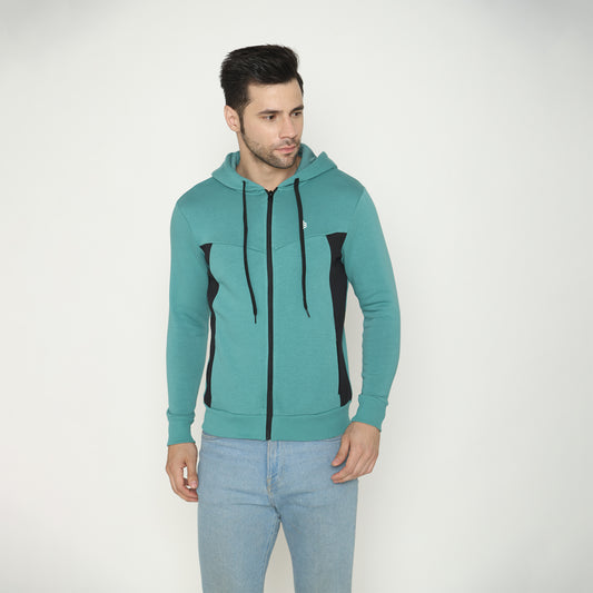 Men's Hoodie Jacket - Aqua