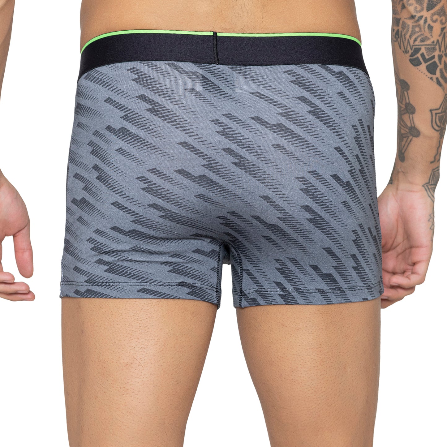 Men's Graphic Print Modal Cotton Trunks - Single Pack | Light Grey