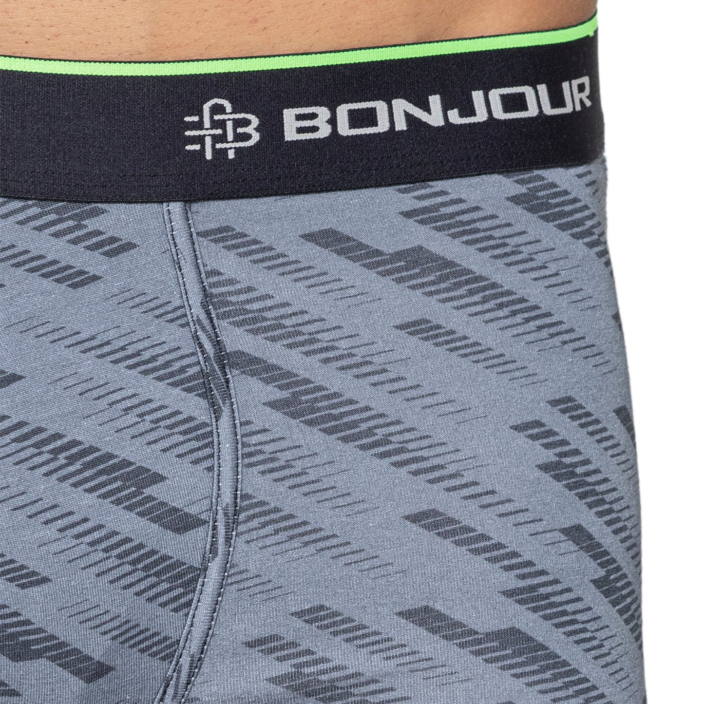 Men's Graphic Print Modal Cotton Trunks - Single Pack | Light Grey