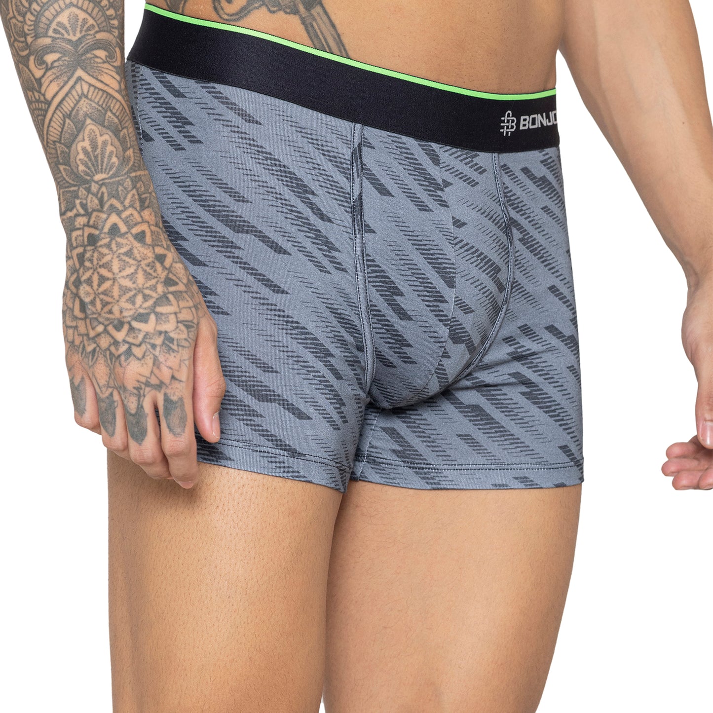 Men's Graphic Print Modal Cotton Trunks - Single Pack | Light Grey