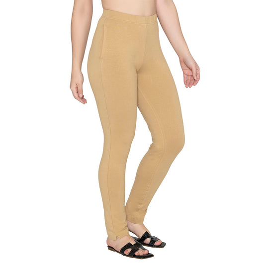 Women Soft Cotton Kurti Pant - Warm Gold