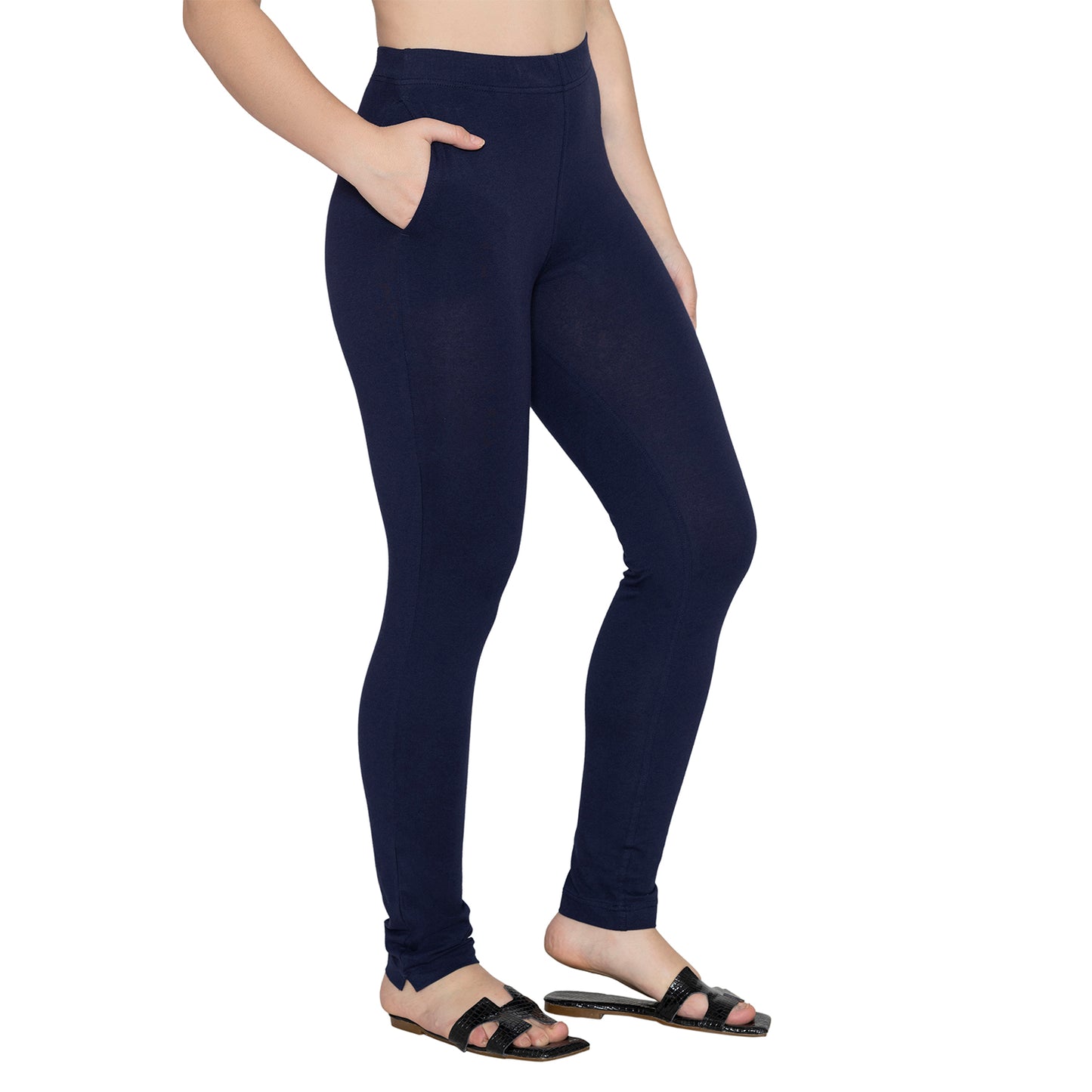 Women Soft Cotton Kurti Pant - Navy