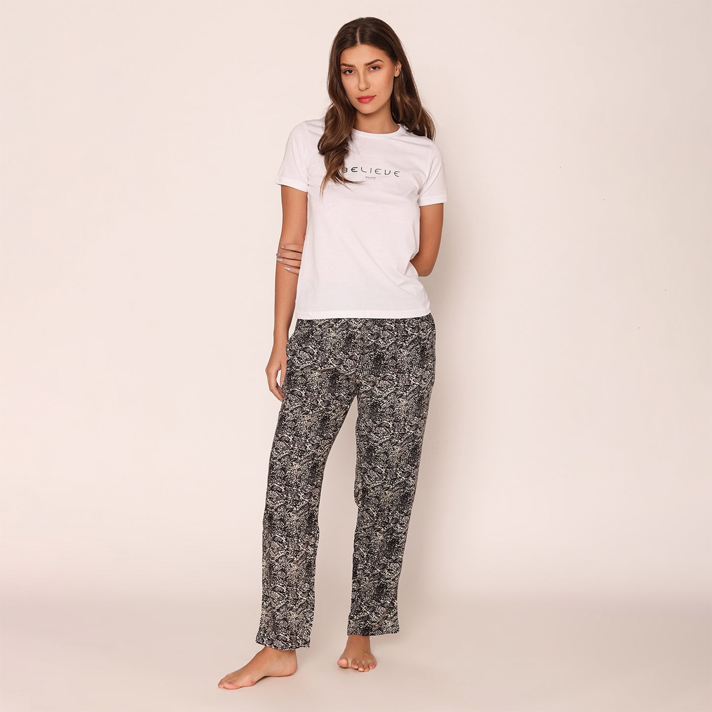 Women Printed Lower With Drawstring