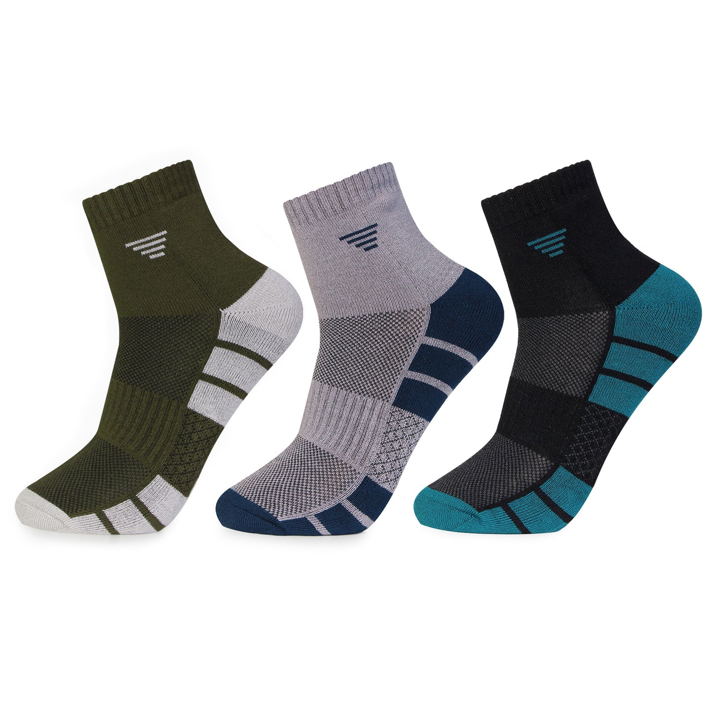 Stylish Bamboo Ankle Socks - Assorted Side View