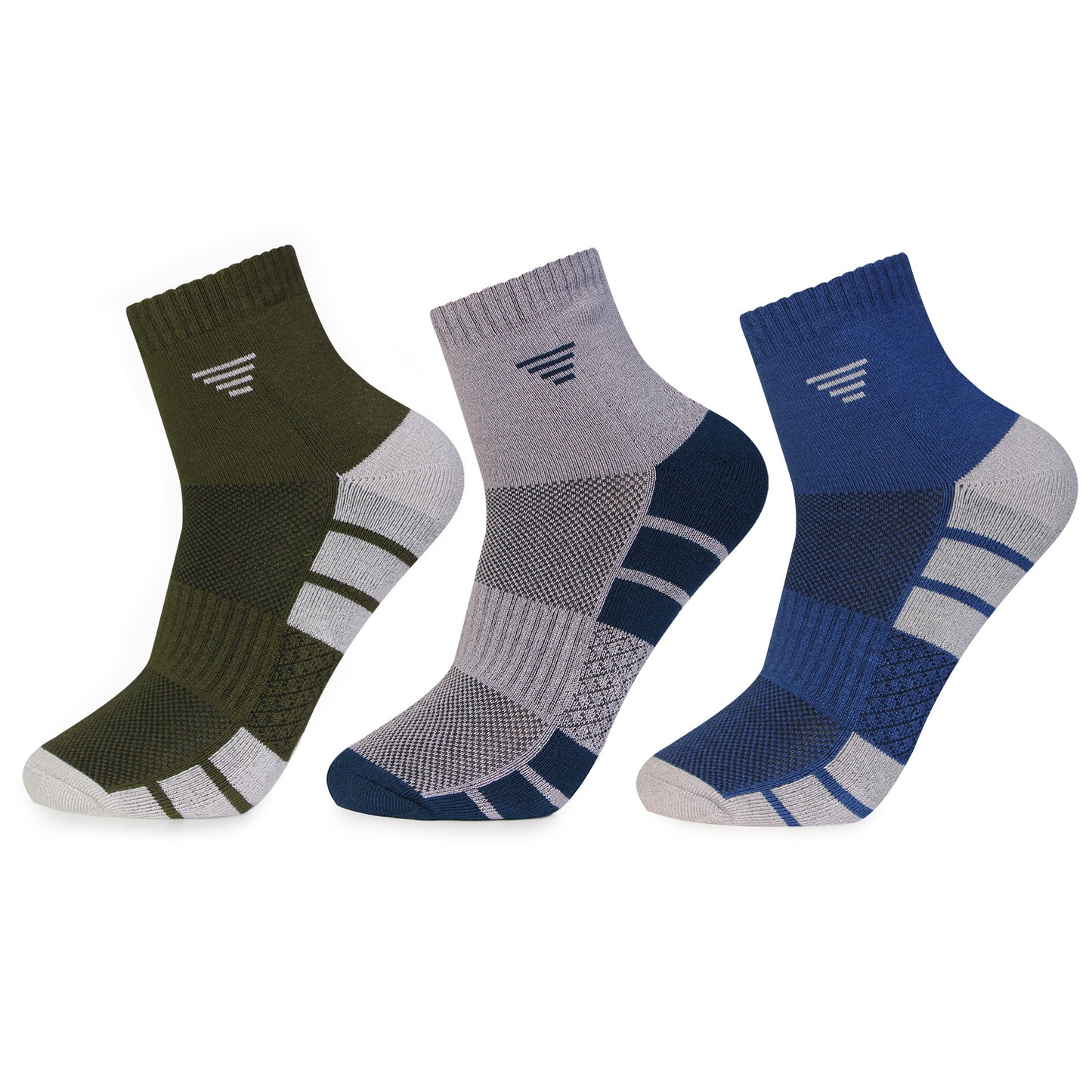 Breathable Bamboo Ankle Socks - Assorted Side View