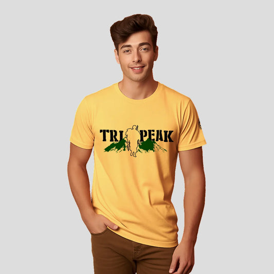 Bontact TRI PEAK Round-Neck Half Sleeve T-Shirt (Banana Cream)
