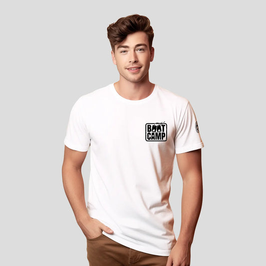Bontact BOOT CAMP Round-Neck Half Sleeve T-Shirt (White)