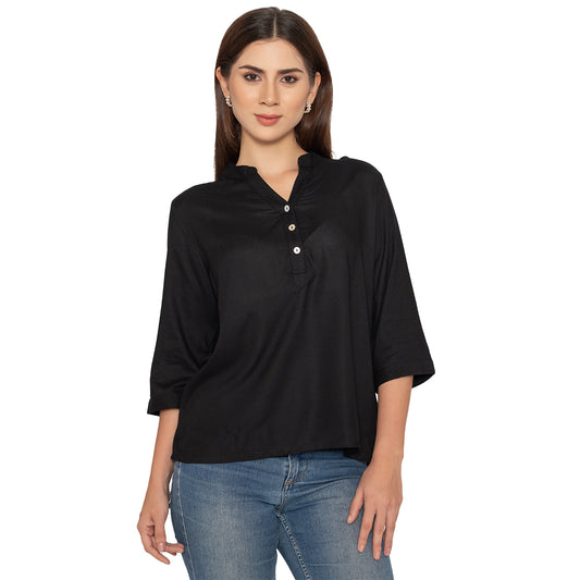 Black Short Kurti – Stylish Kurti for Women & Girl