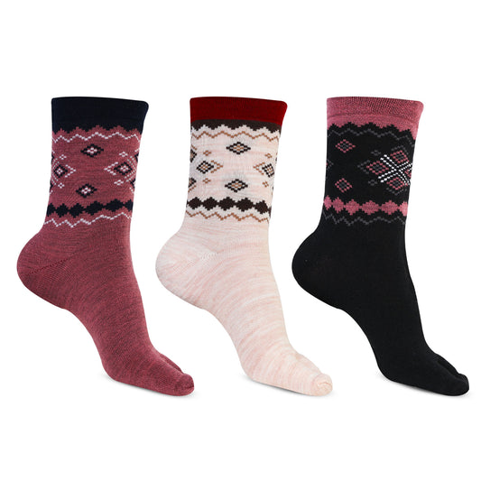 Woolen Crew Thumb Socks for Women