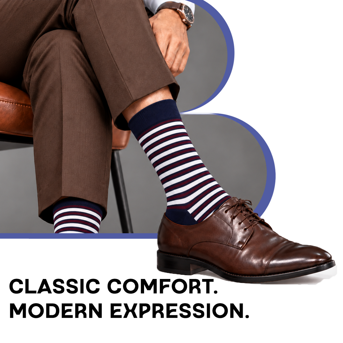 Hush Puppies Men's Multicolored Crew Socks - Pack of 3