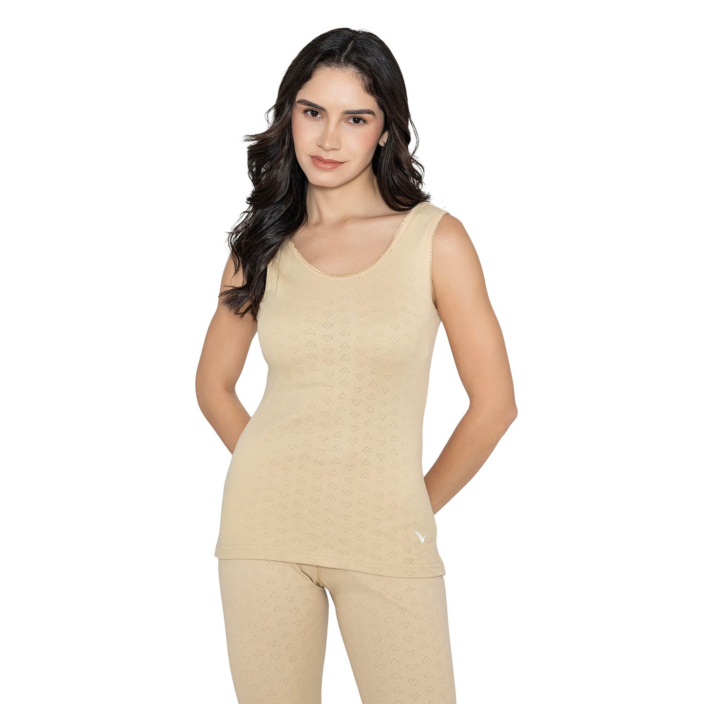 Vami Sleeve- less Thermal Top For Women in Skin Color