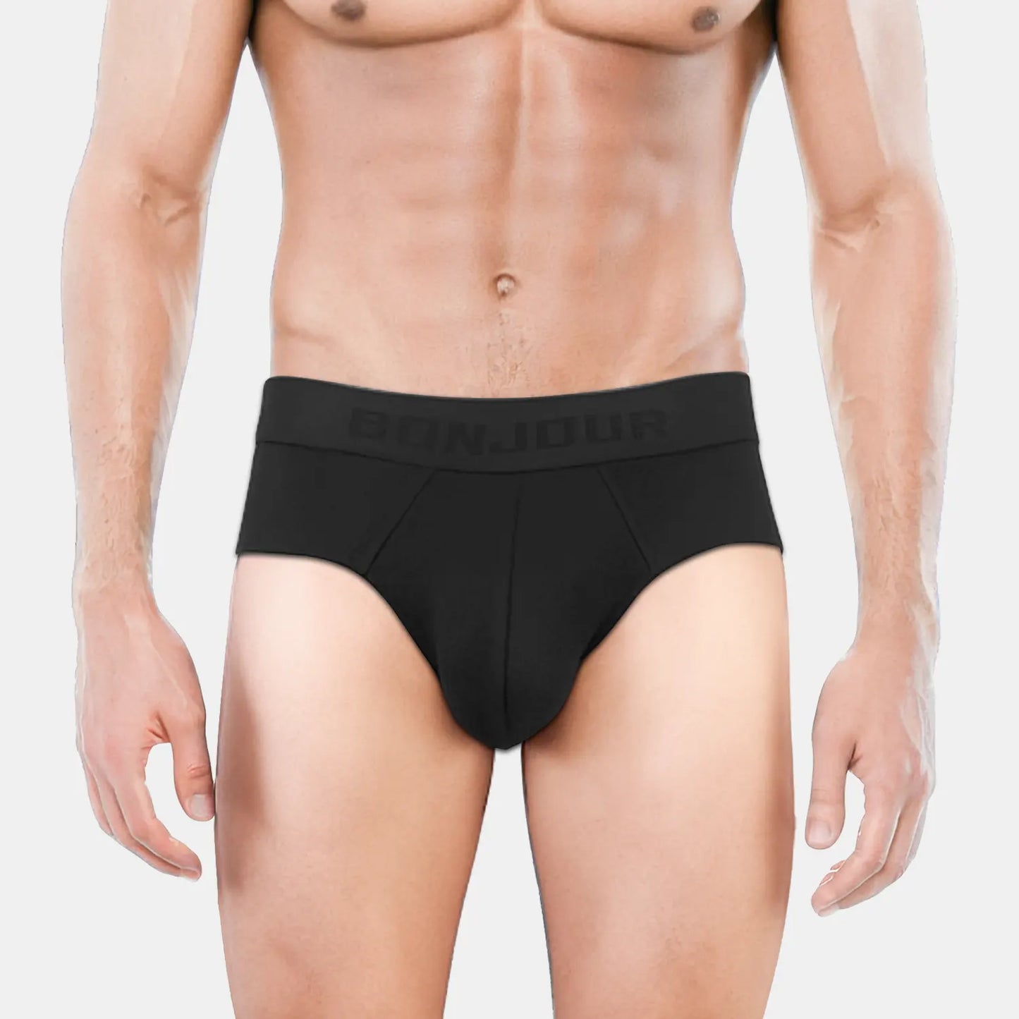 Bonjour Men’s Bamboo Black Brief – Ultra Soft, Odour Free (Pack of 1)