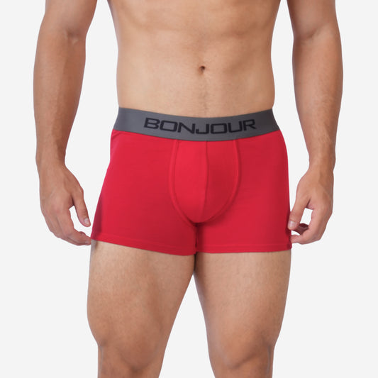 Men's Red Cotton Comfort Trunk - Soft & Breathable Everyday Innerwear (Pack of 1)