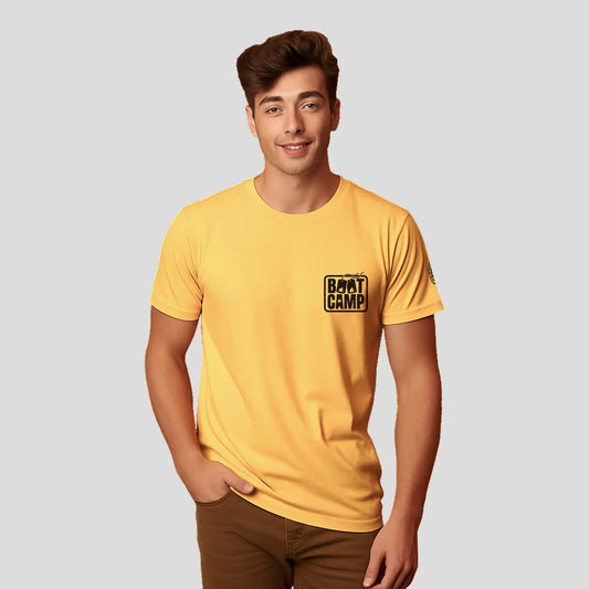 Bontact BOOT CAMP Round-Neck Half Sleeve T-Shirt (Banana Cream)