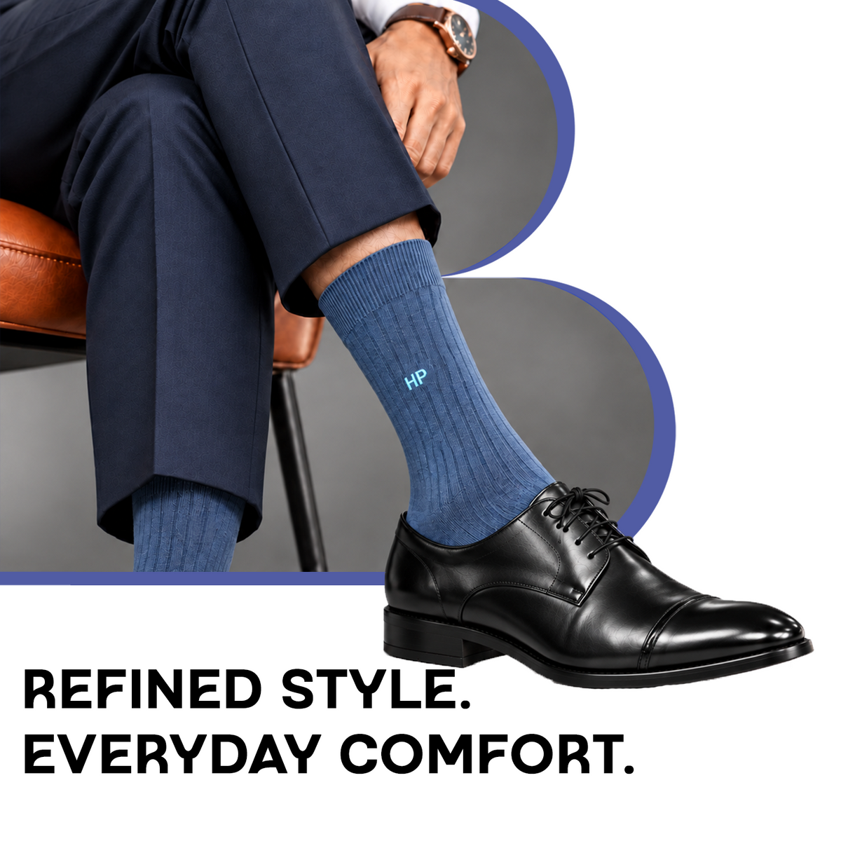 Hush Puppies Men's Cotton Crew Rib Socks - Pack of 3