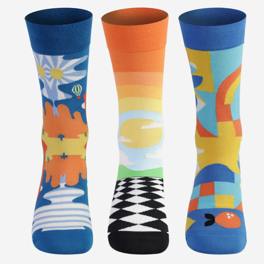 Psychedelic Dream Designer Socks for Men (Pack of 3)