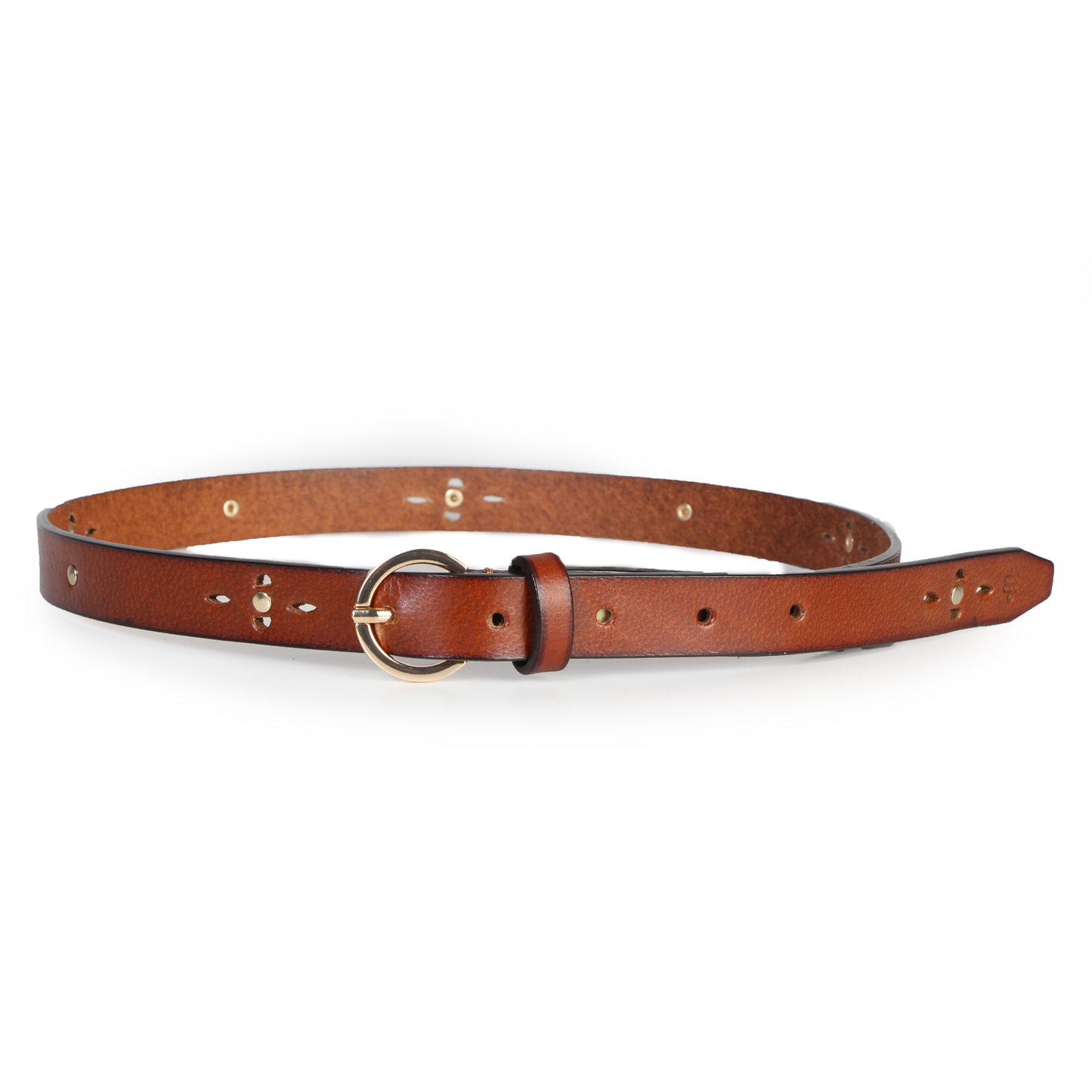 Women's Leather waist Belt - Tan