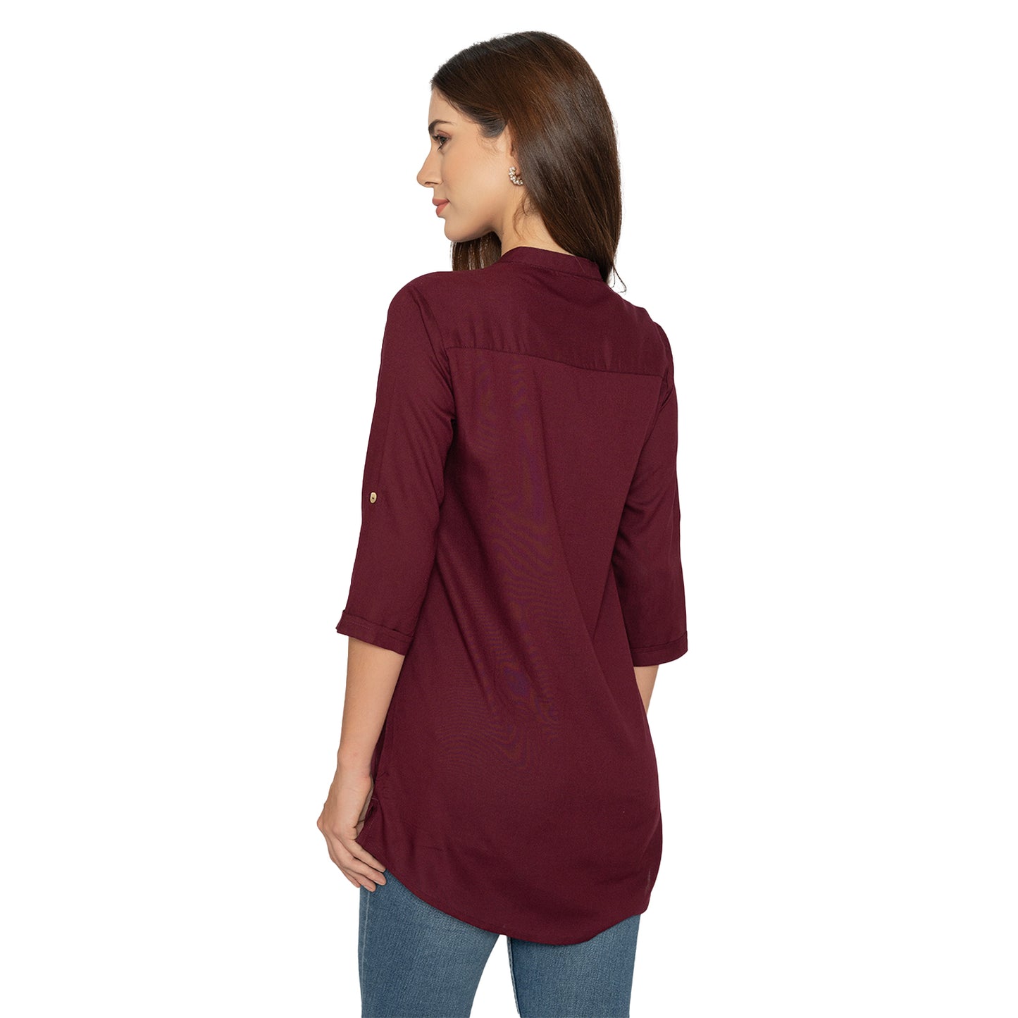Wine Short Kurti – Stylish Kurti for Women & Girls