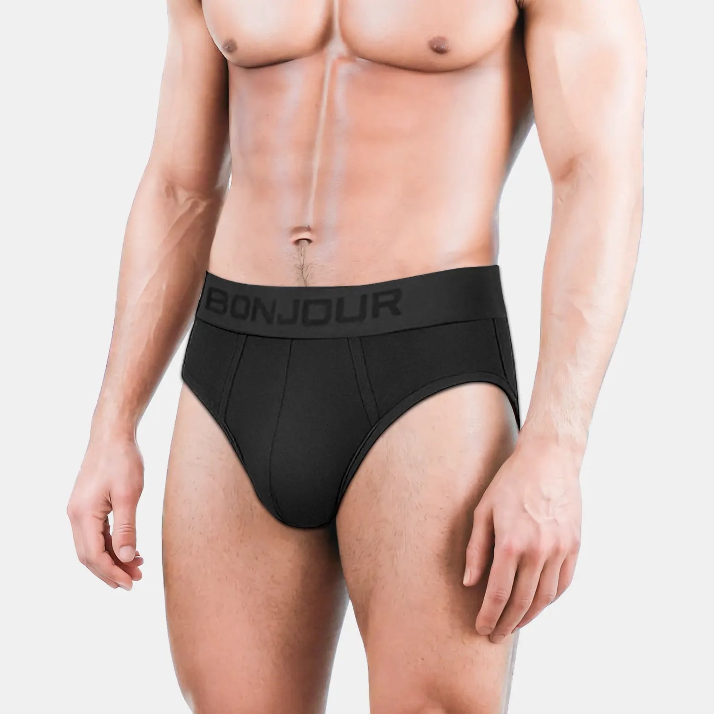 Bonjour Men’s Bamboo Black Brief – Ultra Soft, Odour Free (Pack of 1)