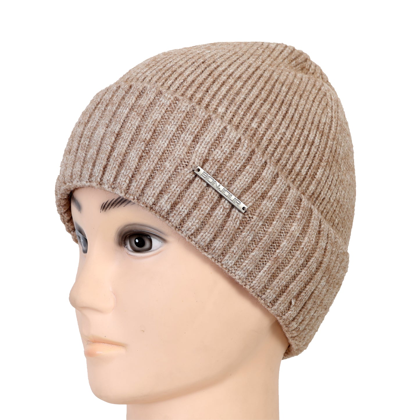 Men's Solid Knitted Beanie Caps