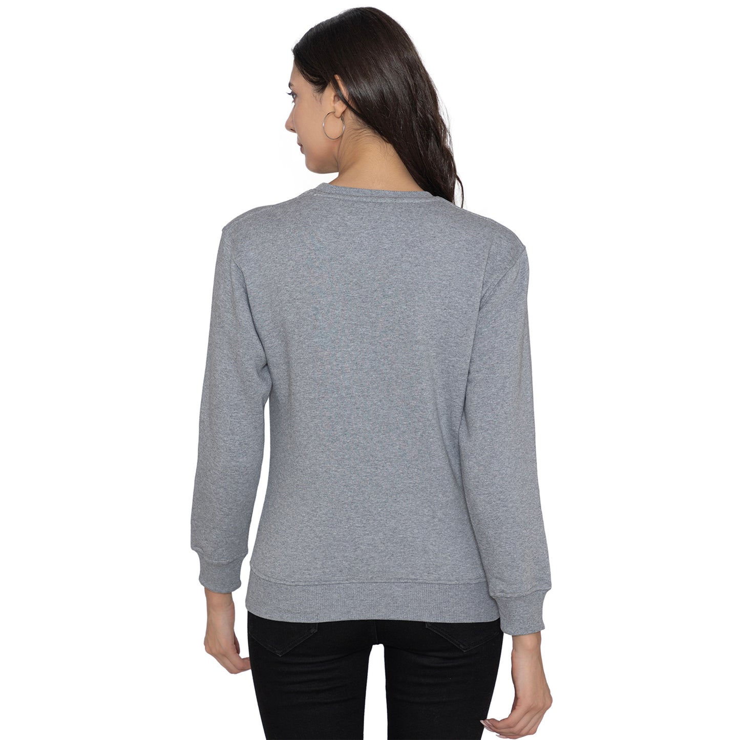 Women's Full Sleeve Round Neck Sweatshirt - Grey