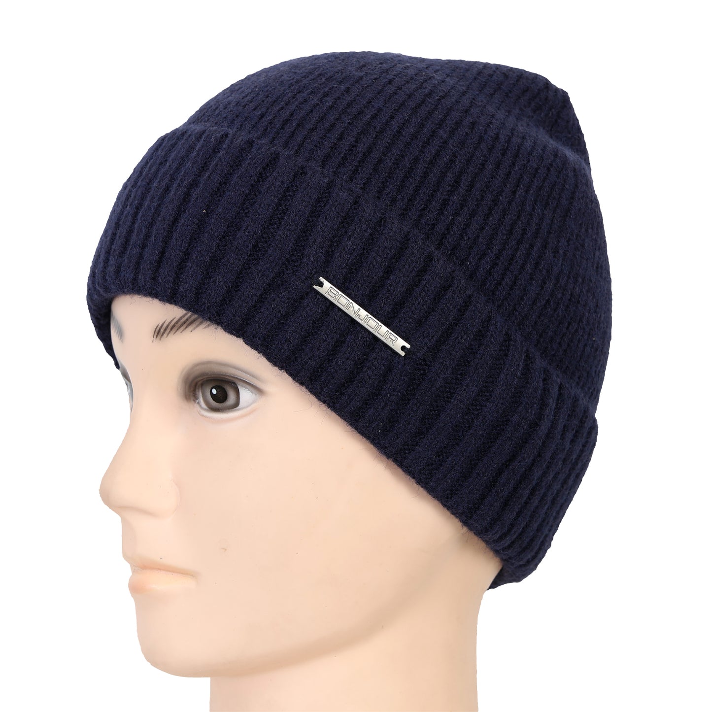 Men's Solid Knitted Beanie Caps