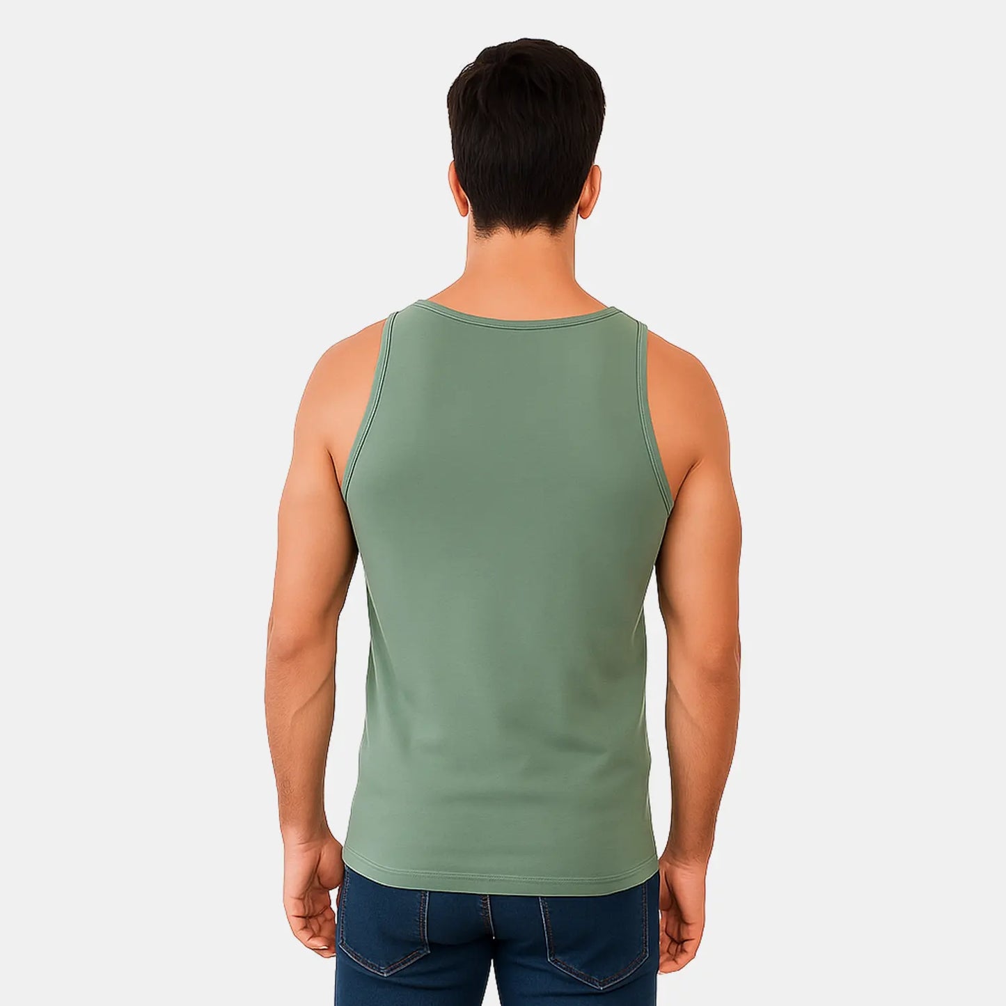 Bamboo Sage Green Vest for Men (Pack of 1)