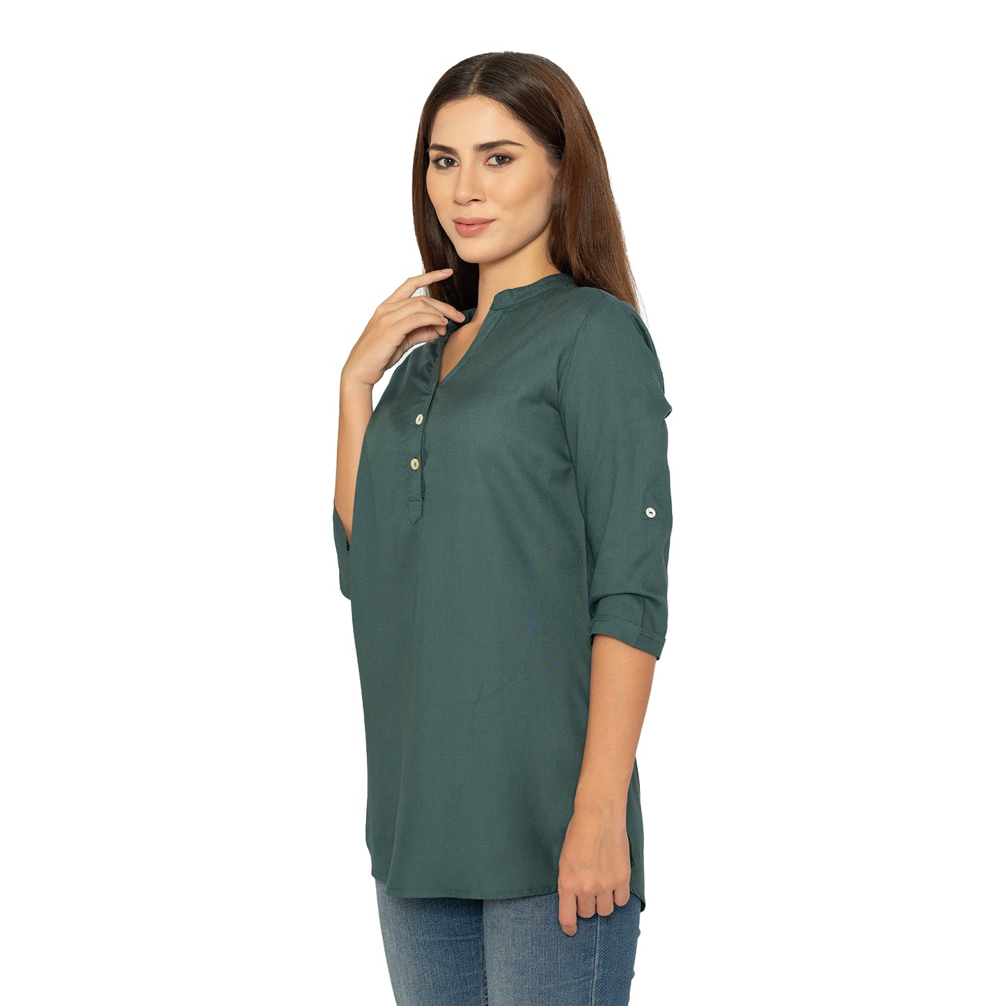 Bottel Green Short Kurti – Stylish Kurti for Women & Girls