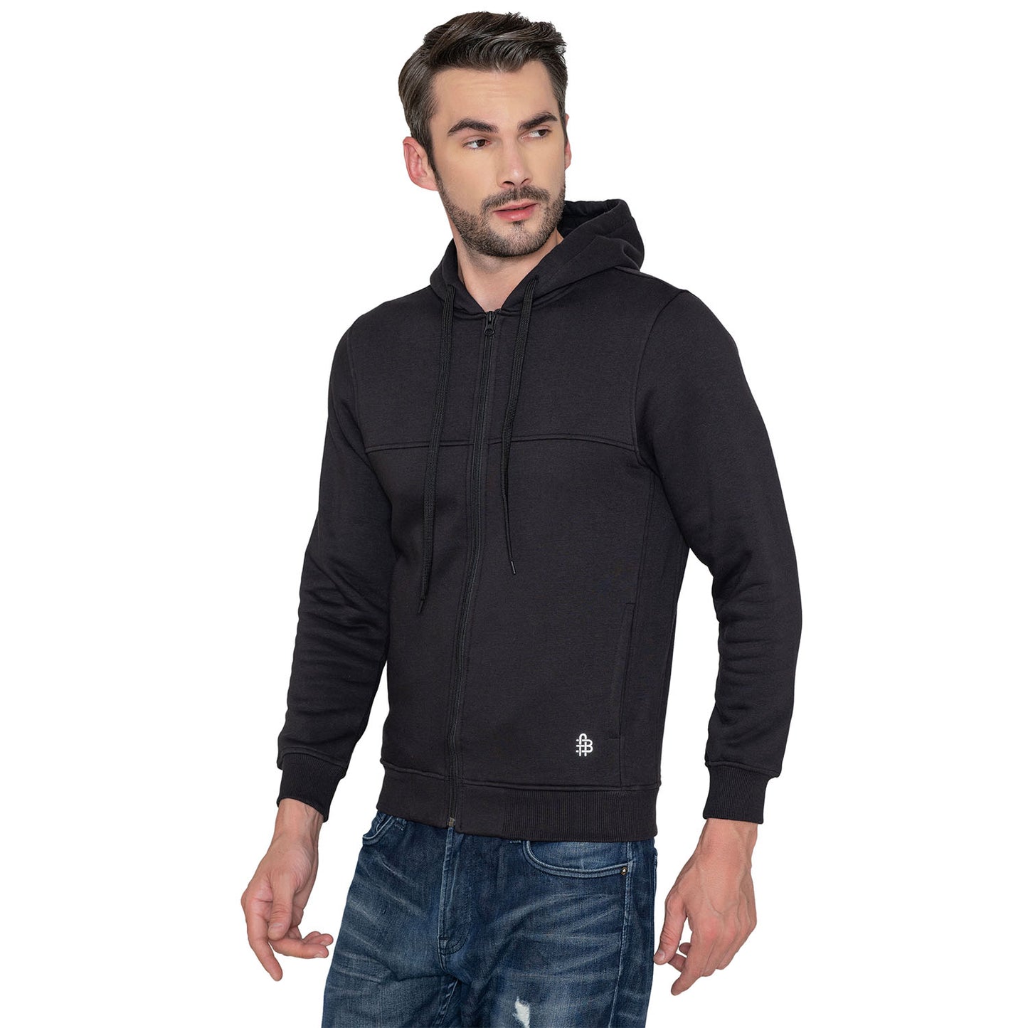 Men's Full Sleeve Hoodie - Black
