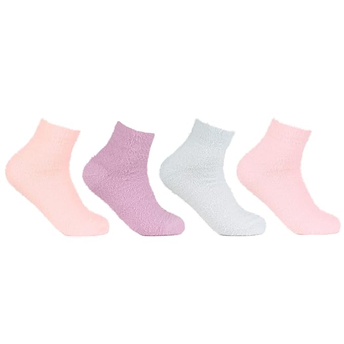 Women's Feather-Lite Fur Socks - Pack Of 4