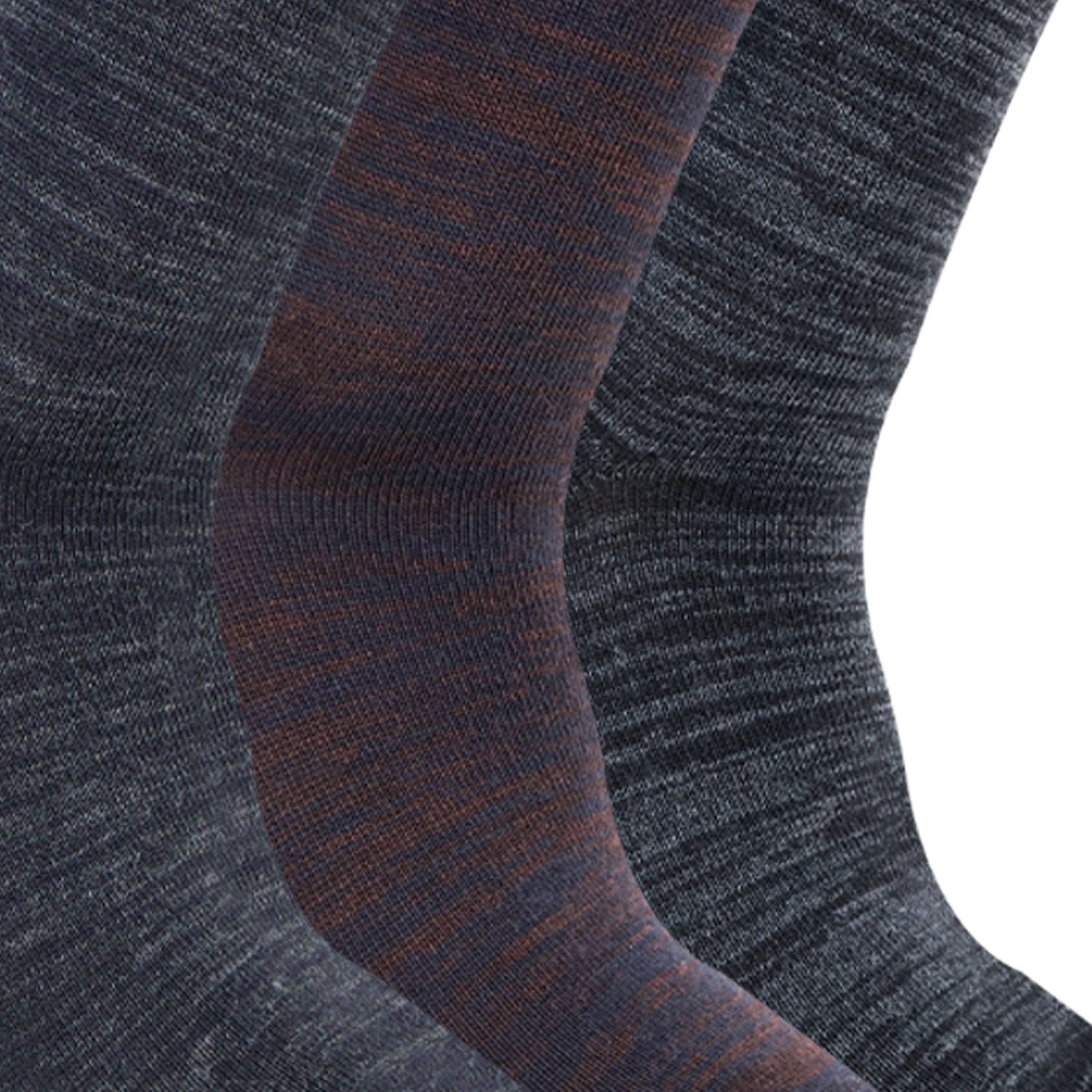 Men Non-Terry Woolen Crew Socks for Men - Pack of 3