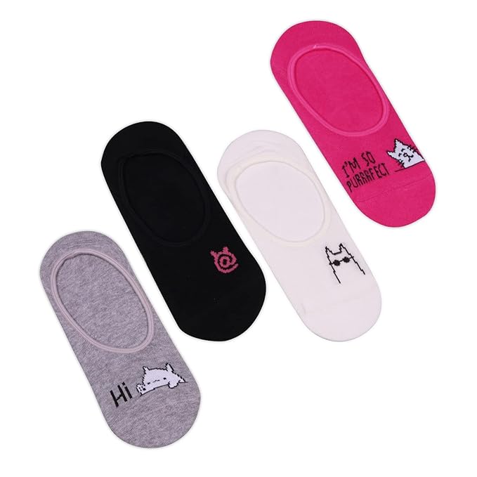 Women's Cotton Loafer/ Footies/ Fashion / No Show Socks - Pack of 4