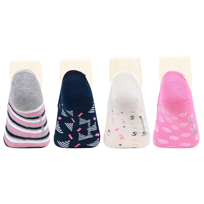 Fashion Cotton Loafer/ Footies/ No Show Socks For Women - Pack of 4