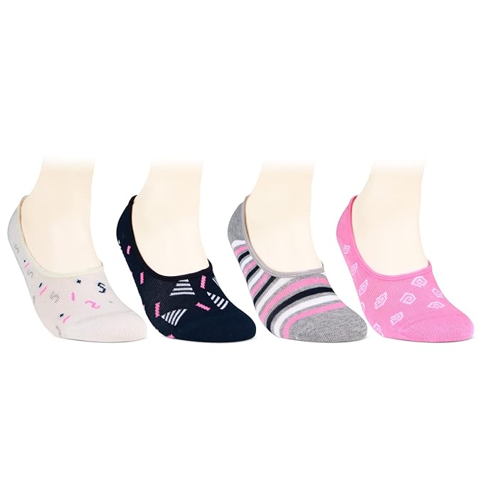 Fashion Cotton Loafer/ Footies/ No Show Socks For Women - Pack of 4