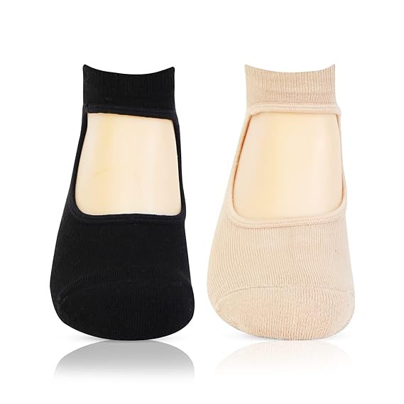 Girls Anti-Skid (Gripper) Yoga Socks In Combo - Pack Of 2