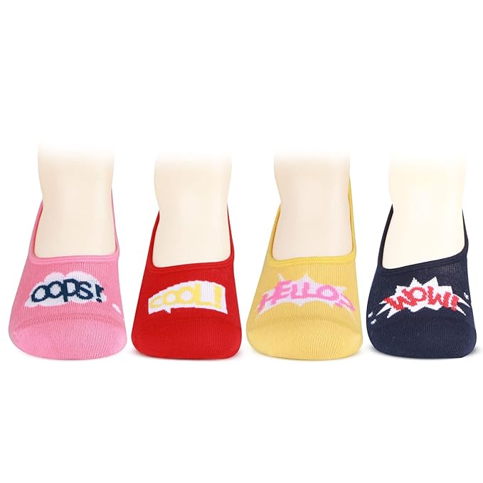 Fashion Cotton Loafer/ Footies/ No Show Socks For Women - Pack of 4