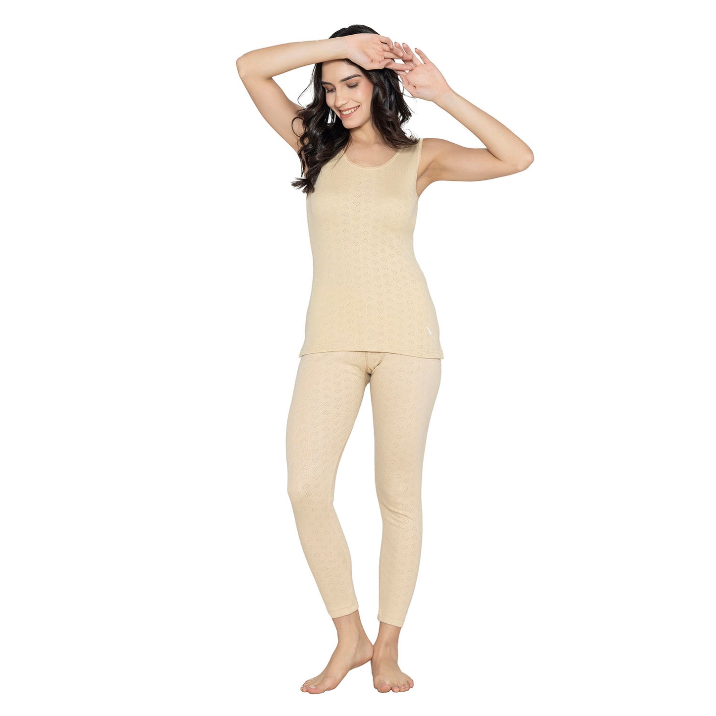 Vami Sleeve- less Thermal Top For Women in Skin Color