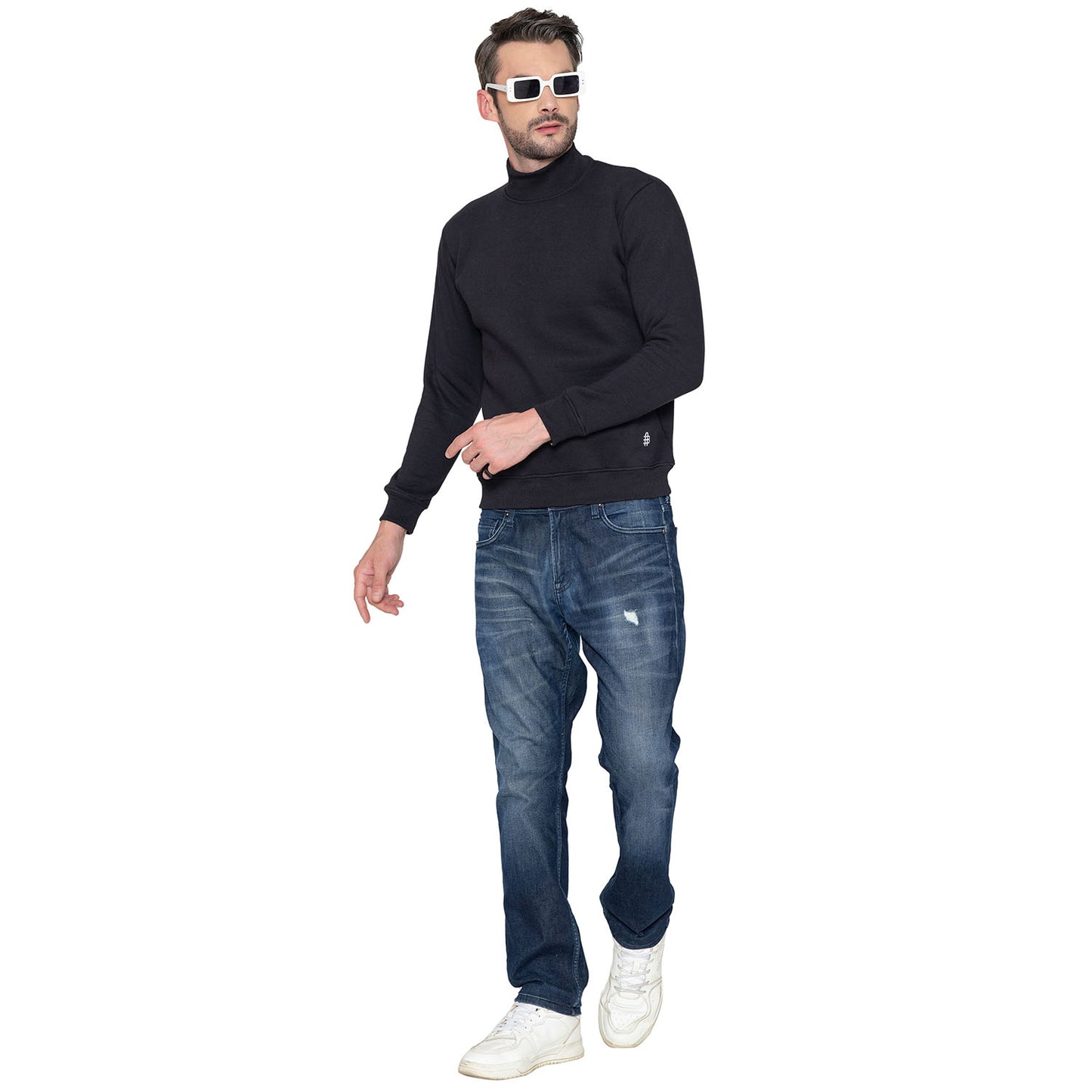 Bonjour Men's High Neck Sweatshirt