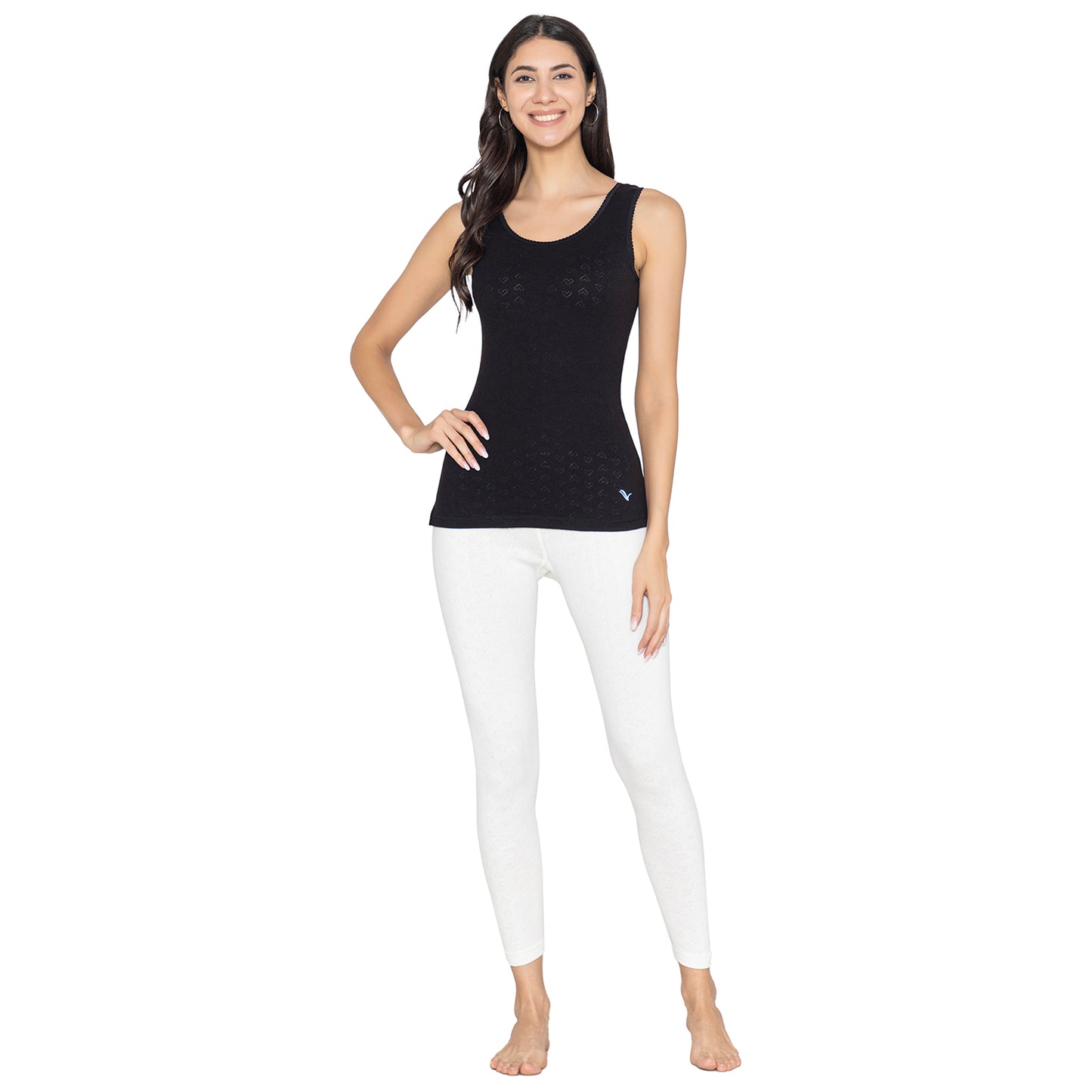 Women Premium Thermal Sleeveless Slips Top - Black