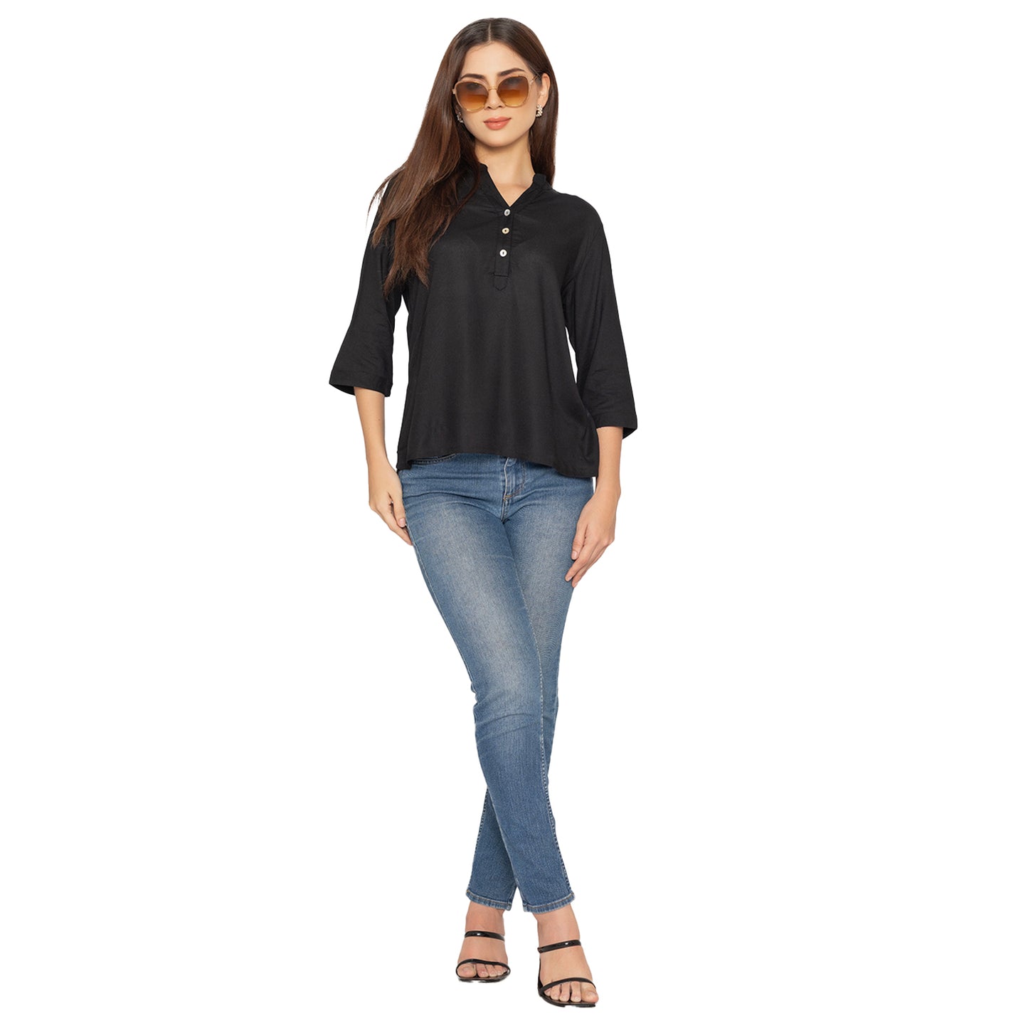 Black Short Kurti – Stylish Kurti for Women & Girl