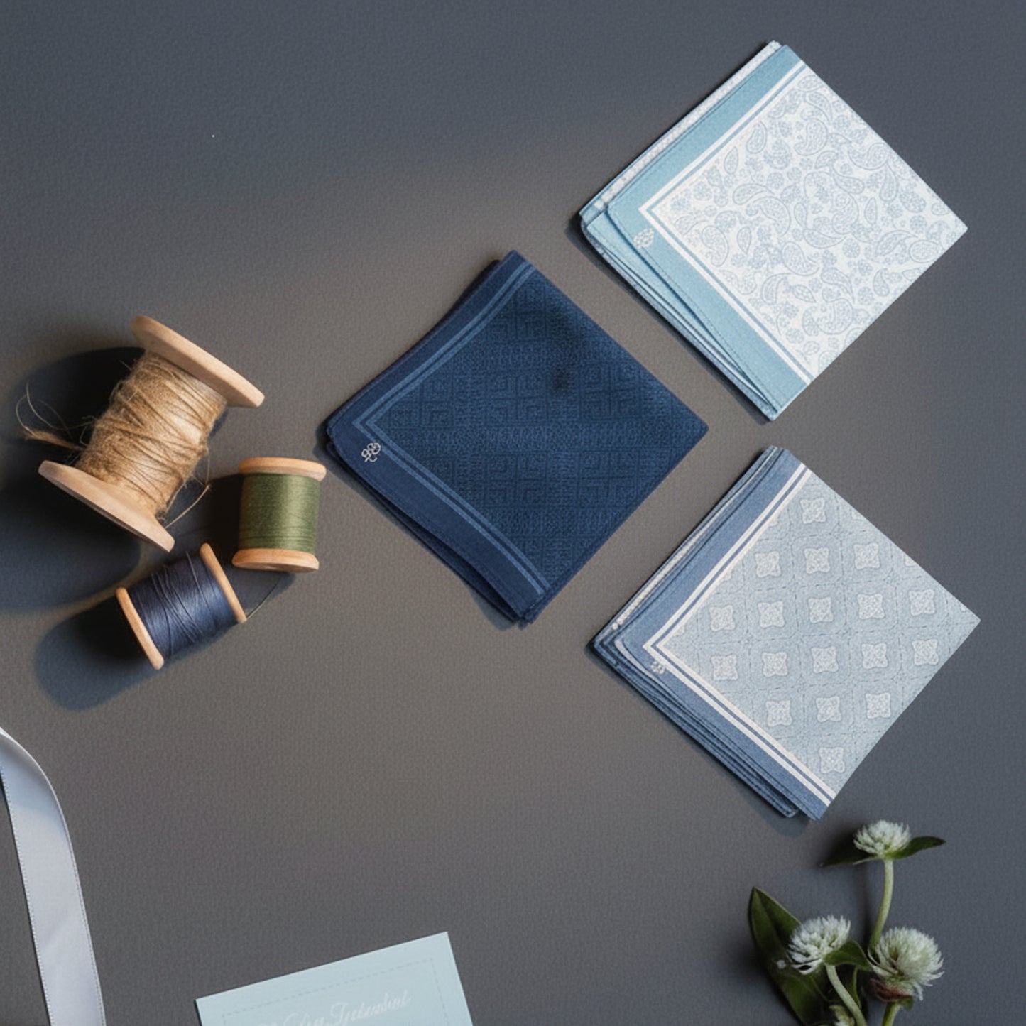 Silcora Men’s Cotton Handkerchiefs Pack of 3 (Color & Print May Vary)