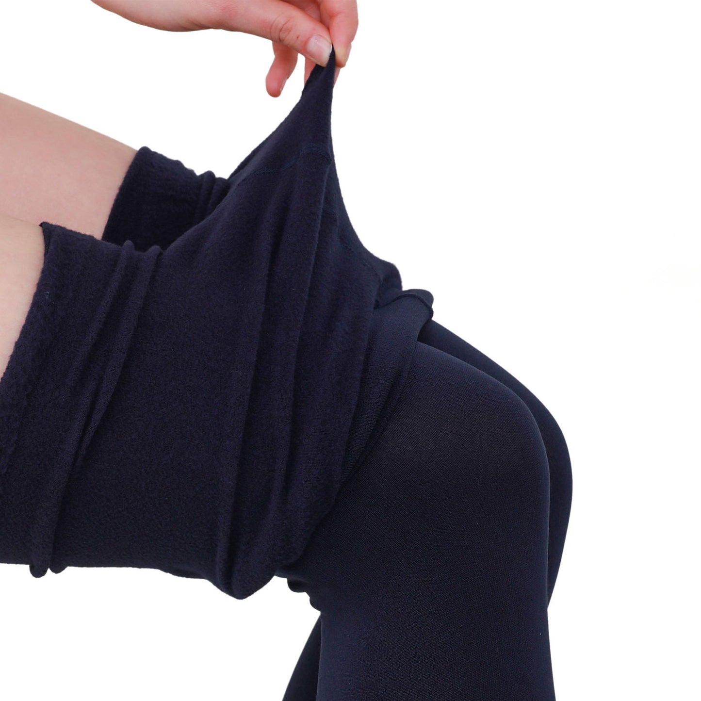 Warm Velvet Tights for Girls (Navy)